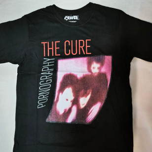 The Cure - Pornography Photo Warped Official Unisex Premium Carbon T-Shirt ( Men S, M, L ) ***READY TO SHIP from Hong Kong***